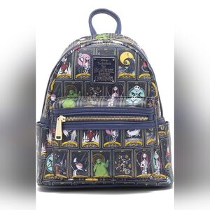 Loungefly Disney Nightmare Before Christmas Tarot Cards All Over Print Backpack